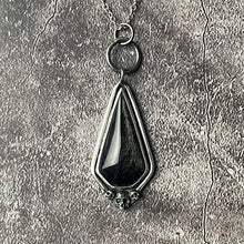 Load image into Gallery viewer, 925 Silver Obsidian Amulet RTST