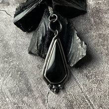 Load image into Gallery viewer, 925 Silver Obsidian Amulet RTST