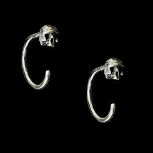 Load image into Gallery viewer, 925 Skull Hoop Earrings