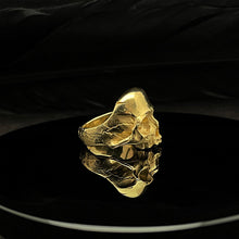 Load image into Gallery viewer, Solid Gold Decay Skull Ring