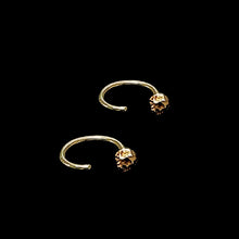 Load image into Gallery viewer, Gold Skull Hoop Earrings