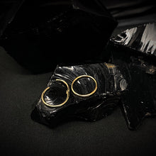 Load image into Gallery viewer, ossua-et-acroamata-jewelery-14kgold-14k-goth-nose-ring-earring-myth-momoa-jasonmomoa-memento-mori-Size_10mm_yellow_gold