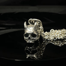 Load image into Gallery viewer, ossua-et-acroamata-jewelery-gothic-goth-norse-mythology-devil-demon-demons-momoa-jasonmomoa-old-gods-memento-mori-sterling-silver-925-azazel-pendant-necklace