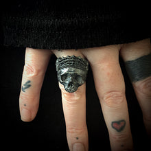 Load image into Gallery viewer, Alexander McQueen Skull Ring | Silver Skeleton Ring | OSSUA et ACROMATA