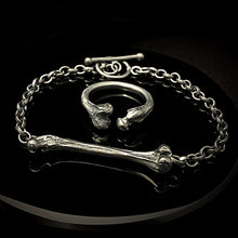 Load image into Gallery viewer, Silver Bone Bracelet | 925 Silver Femur Bracelet  | OSSUA et ACROMATA