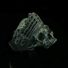 Load image into Gallery viewer, Alexander McQueen Skull Ring | Silver Skeleton Ring | OSSUA et ACROMATA