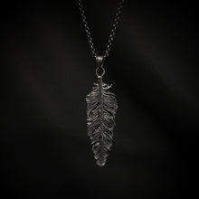 Load image into Gallery viewer, 925 Raven Feather Necklace