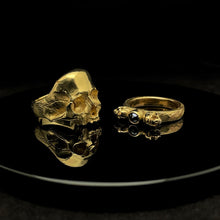 Load image into Gallery viewer, Solid Gold Decay Skull Ring