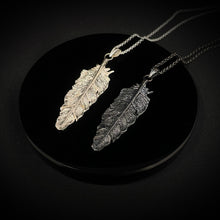 Load image into Gallery viewer, 925 Raven Feather Necklace