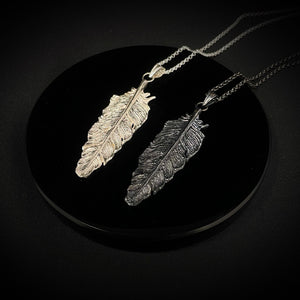 925 Raven Feather Necklace