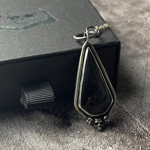 925 Silver Obsidian Amulet RTST
