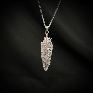 925 Raven Feather Necklace
