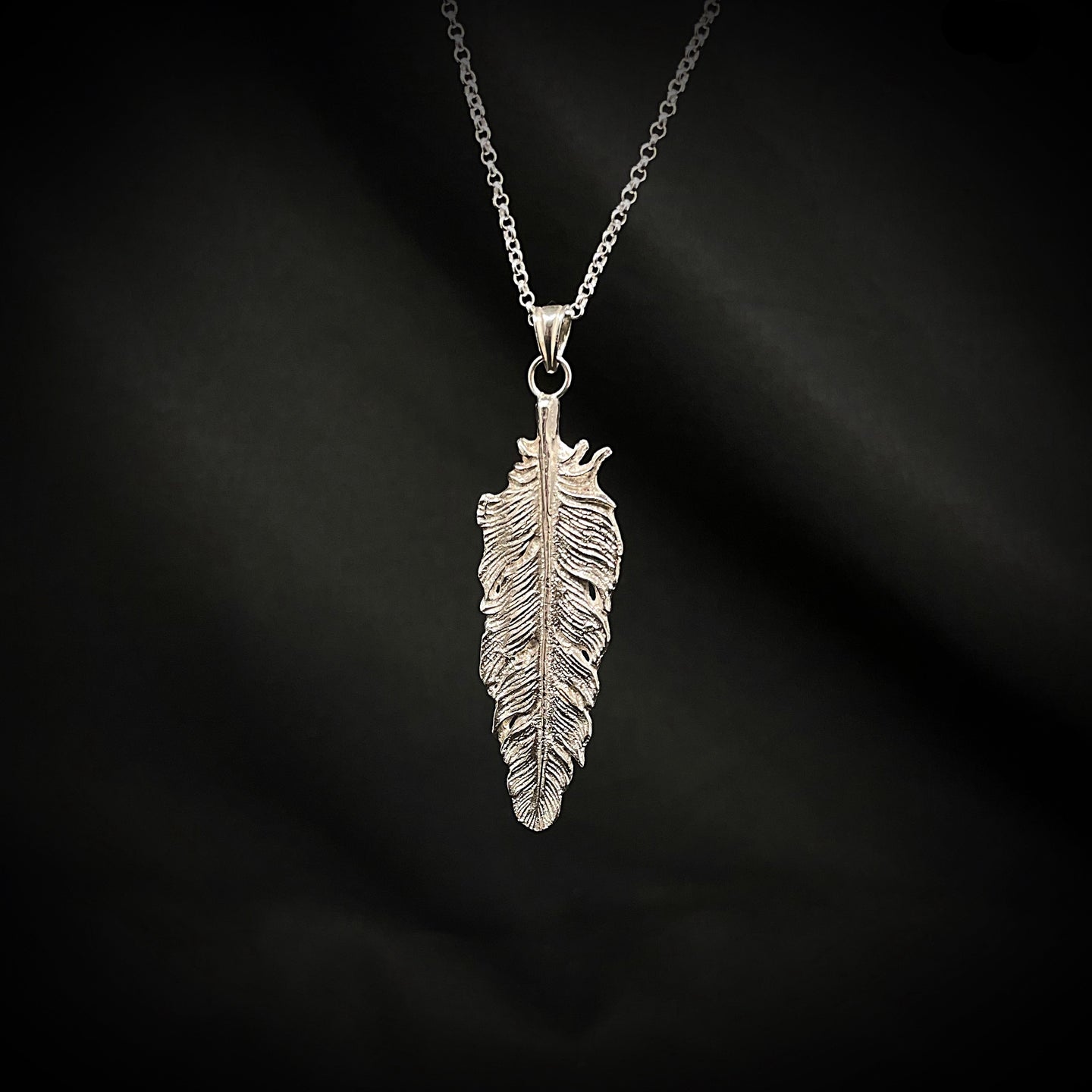 925 Raven Feather Necklace