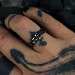925 Skull Stacker Ring RTST