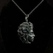 Load image into Gallery viewer, ossua-et-acroamata-jewelery-gothic-goth-memento-mori-greek-mythology-medusa-solid-sterling-silver-925-Medusas-Lament-Necklace