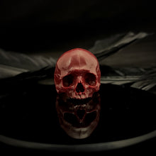 Load image into Gallery viewer, Skull Blood Ring | Red Marble Skull Ring | OSSUA et ACROMATA