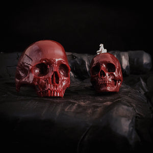 Skull Blood Ring | Red Marble Skull Ring | OSSUA et ACROMATA