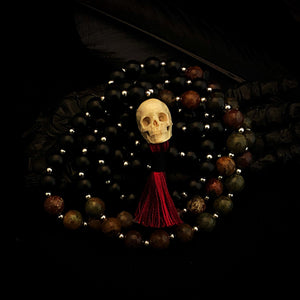ossua-et-acroamata-jewelery-gothic-goth-angel-demon-devil-mythology-spirituality-mysticism-memento-mori-bone-hand-craved-gemstones-beads-antler-deerantler-Assimilation-Mala-Necklace