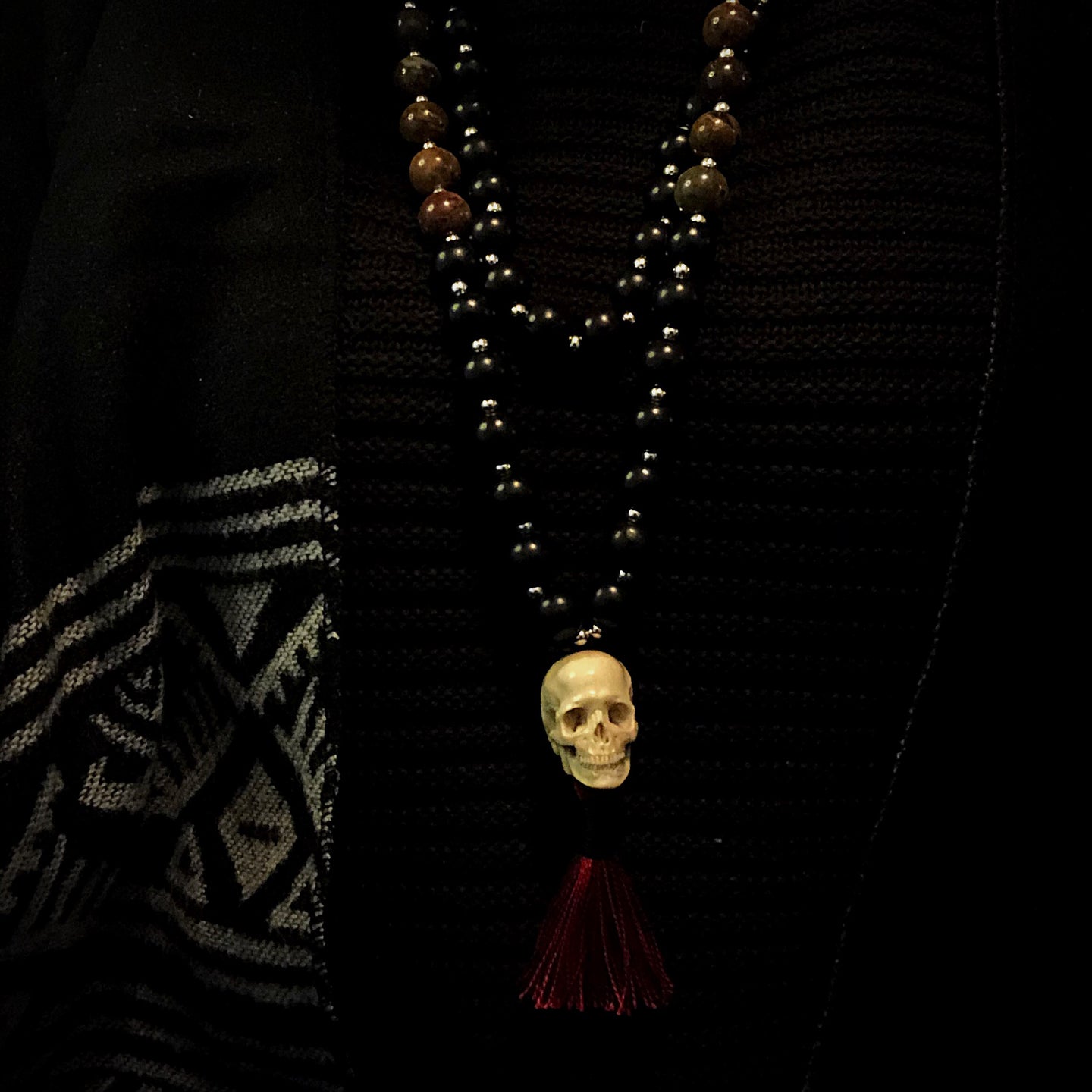 Skull Mala Necklace | Assimilation Mala Necklace | OSSUA et ACROMATA