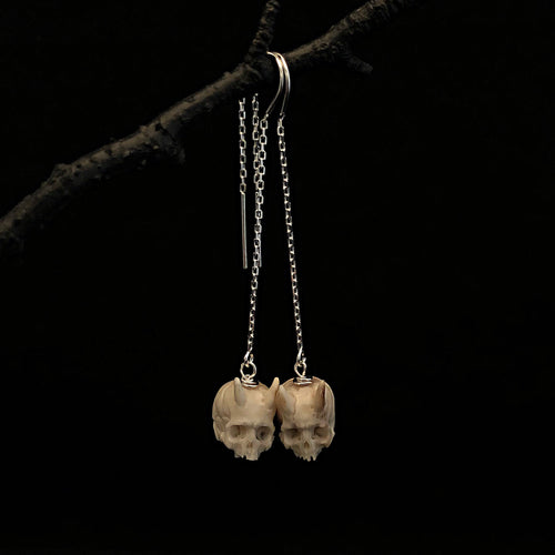 Women Skull Earrings | Silver Skull Earrings | OSSUA et ACROMATA