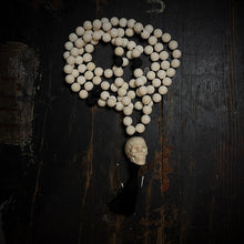 Load image into Gallery viewer, ossua-et-acroamata-jewelery-gothic-goth-devil-demon-memento-mori-bone-hand-craved-gemstones-beads-antler-deerantler-DAY-Mala-Necklace