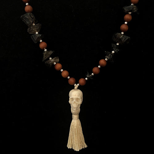 ossua-et-acroamata-jewelery-gothic-goth-devil-demon-memento-mori-sterling-silver-bone-hand-craved-gemstones-beads-antler-deerantler-The-Rough-with-the-Smooth-Mala