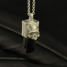 Load image into Gallery viewer, ossua-et-acroamata-jewelery-gothic-goth-gothic-gemstones-gems-memento-mori-sterling-silver-925-Inspiration-Necklace