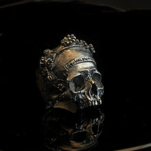Load image into Gallery viewer, ossua-et-acroamata-jewelery-gothic-goth-gothic-gemstones-gems-memento-mori-sterling-silver-925-St-Valentine-Skull-Ring