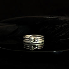 Load image into Gallery viewer, ossua-et-acroamata-jewelery-gothic-goth-gothic-gemstones-gems-memento-mori-sterling-silver-925-skull-stacker-ring