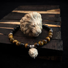 Load image into Gallery viewer, ossua-et-acroamata-jewelery-gothic-goth-gothic-memento-mori-gemstones-beads-antler-deerantler-animal-anima-Fearless-Bracelet