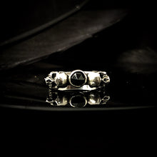Load image into Gallery viewer, ossua-et-acroamata-jewelery-gothic-goth-gothic-memento-mori-sterling-silver-925-Devils-Soul-Ring-black-diamond-edition