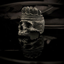 Load image into Gallery viewer, King Skull Ring | Black Skull Ring | OSSUA et ACROMATA