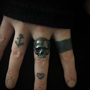 Half Skull Ring | 925 Silver Decay Ring  | OSSUA et ACROMATA