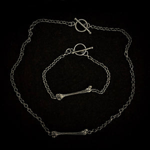 Silver Bone Bracelet | 925 Silver Femur Bracelet  | OSSUA et ACROMATA