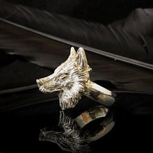 Load image into Gallery viewer, ossua-et-acroamata-jewelery-gothic-goth-gothic-memento-mori-sterling-silver-animal-anima-925-Wolf-Ring