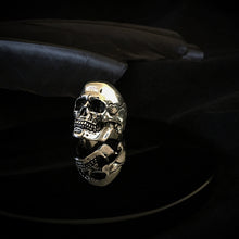 Load image into Gallery viewer, ossua-et-acroamata-jewelery-gothic-goth-gothic-steel-steeljewellery-skull-skulls-memento-mori-Steel-Full-Skull-Ring