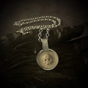 925 memento mori necklace bone edition