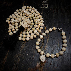 Skull Beads Necklace | Skull Bone Necklace | OSSUA et ACROMATA