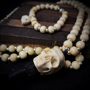 Skull Beads Necklace | Skull Bone Necklace | OSSUA et ACROMATA