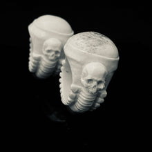 Load image into Gallery viewer, ossua-et-acroamata-jewelery-gothic-goth-memento-mori-sterling-silver-Carved-Antler-Liminal-Ring