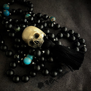 Skull Guru Bead Mala | Big Skull Mala Necklace | OSSUA et ACROMATA