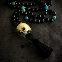 Load image into Gallery viewer, Skull Guru Bead Mala | Big Skull Mala Necklace | OSSUA et ACROMATA