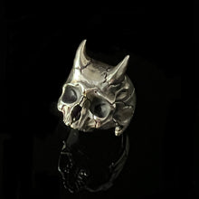 Load image into Gallery viewer, Skull Rings for Men | Azazel Demon Ring | OSSUA et ACROMATA