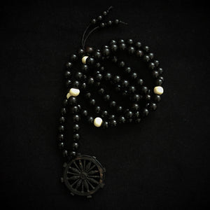 ossua-et-acroamata-jewelery-gothic-goth-mythology-spirituality-mysticism-memento-mori-bone-hand-craved-gemstones-beads-antler-deerantler-Dharma_Mala_Necklace