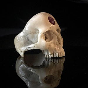 3rd Eye Ring | Red Eye Skull Ring | OSSUA et ACROMATA