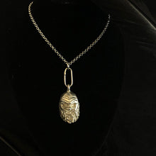 Load image into Gallery viewer, ossua-et-acroamata-jewelery-mythology-myth-gothic-goth-gothic-greek-memento-mori-ruby-sterling-silver-925-Prosopon-Necklace
