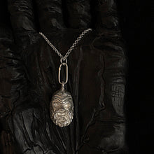 Load image into Gallery viewer, ossua-et-acroamata-jewelery-mythology-myth-gothic-goth-gothic-greek-memento-mori-ruby-sterling-silver-925-Prosopon-Necklace